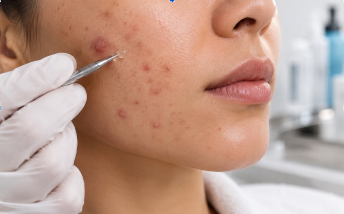 Professional acne treatment for facial breakouts and blemishes